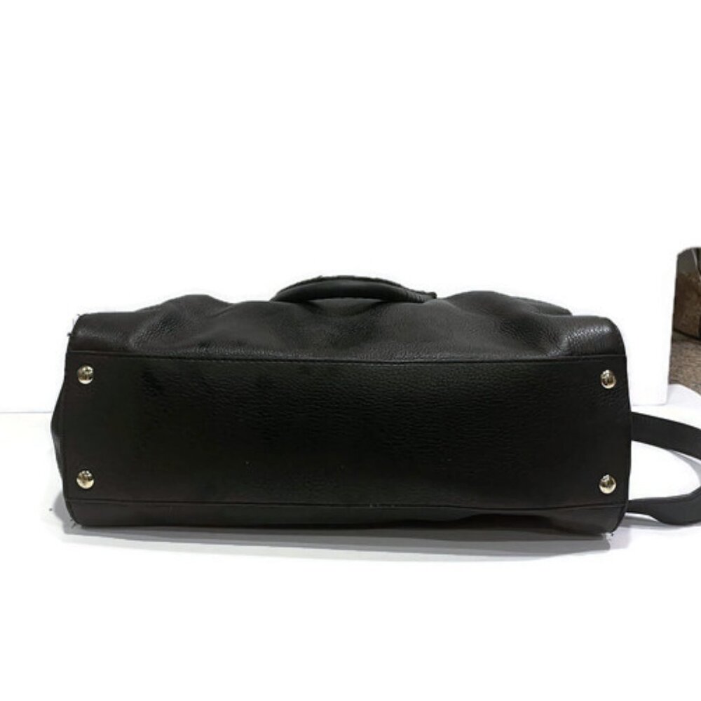 Michael Kors Bag Purse Handbag Black Leather East West Hamilton XL Tote Shoulder - Picture 9 of 12